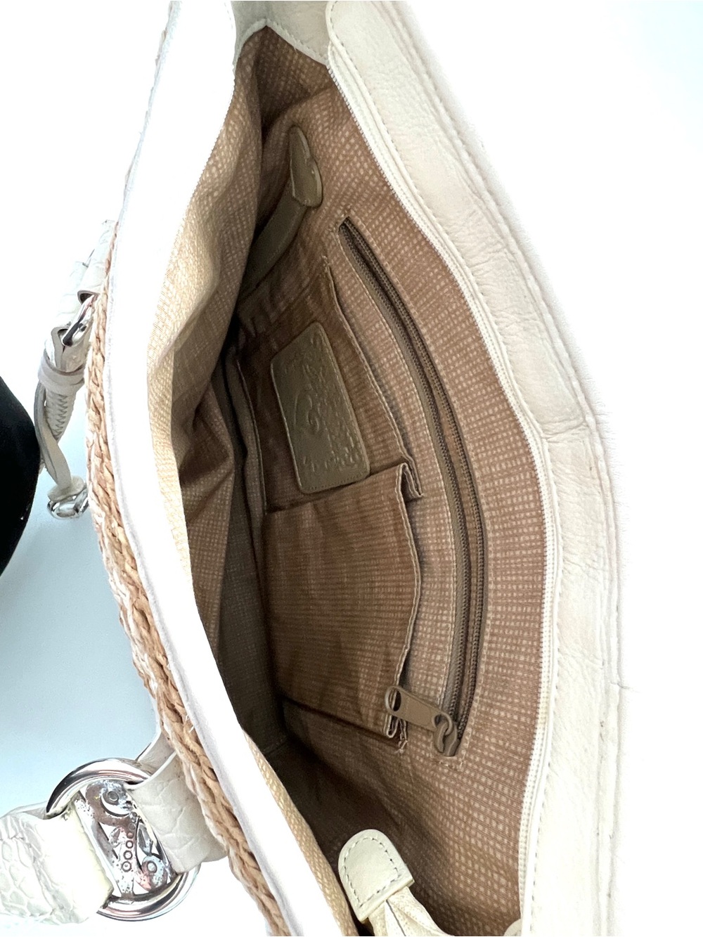 Brighton Eva Straw Tote Sand-Pearl Used for 1 weekend! EUC! - Picture 7 of 9